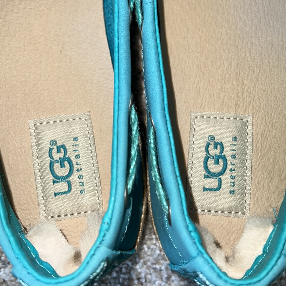 NIB AUTH UGG CHIVON FLAT Turquoise MRL - Picture 7 of 9